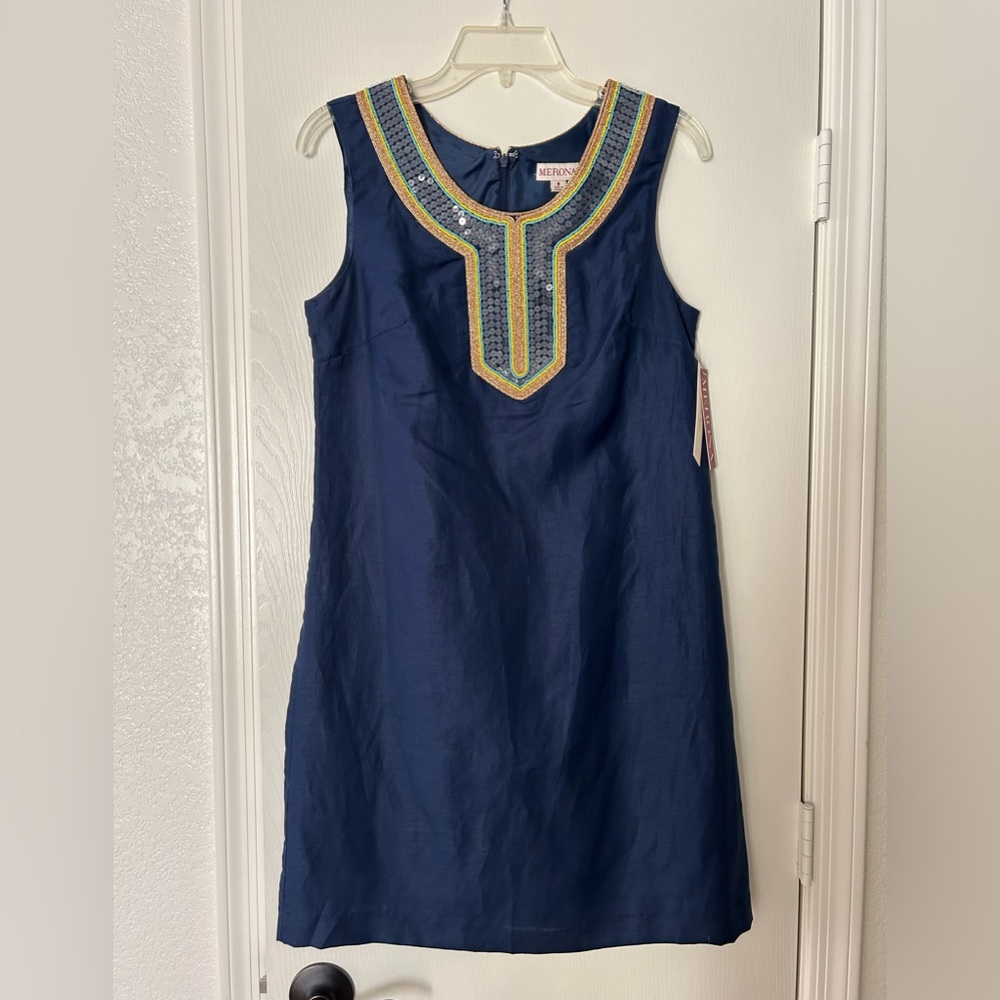 NWT Merona Navy Sleeveless Midi Dress